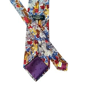 Vtg Marks & Spencer St Michael Men’s Silk Neck Tie Multicolor Formal Floral